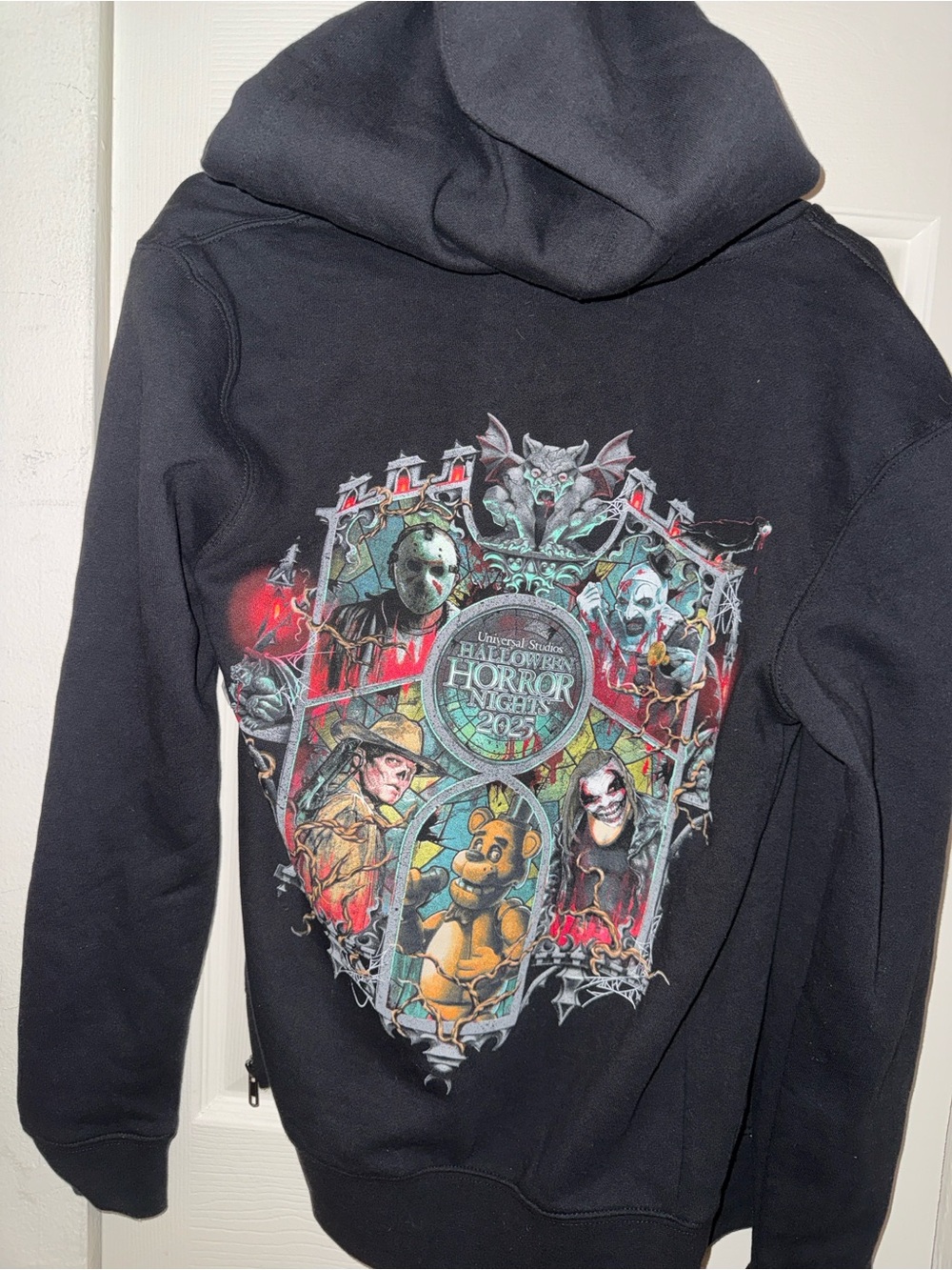Universal Black Full-Zip Hoodie Jacket